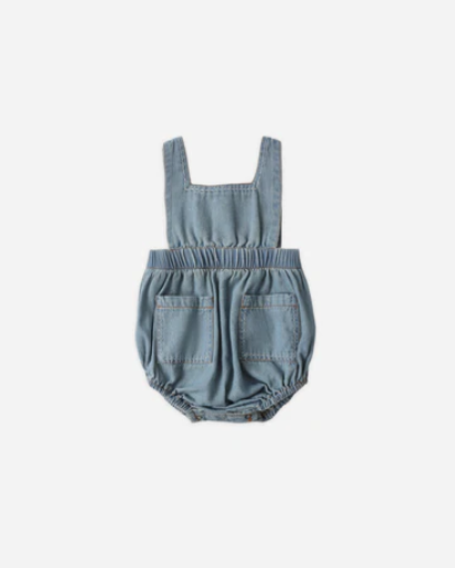 Denim Romper Washed Blue