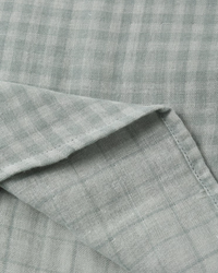 Collared Short Sleeve Shirt Green Gingham