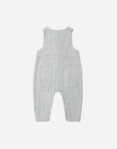 Button Jumpsuit Green Gingham