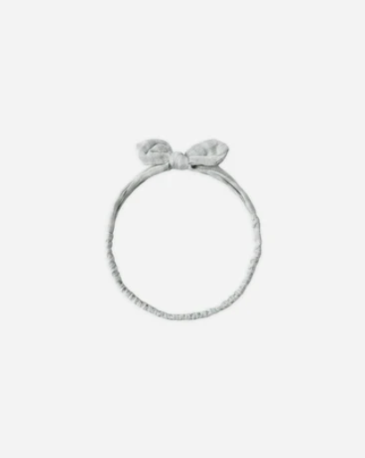 Baby Bow Headband Green Gingham