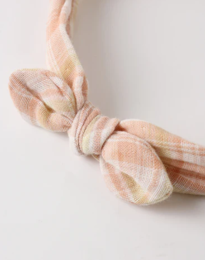 Baby Bow Headband Summer Plaid