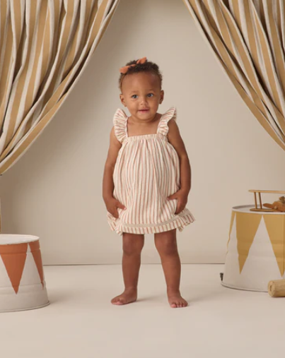 Ruffle Tank Dress Vintage Stripe