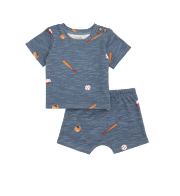 Baseball Baby Short Set