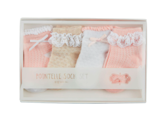Pink Pointelle Baby Sock Set