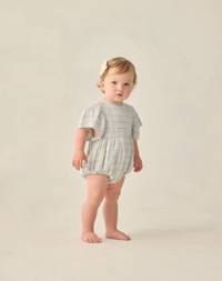 Kalea Romper Light Blue Plaid