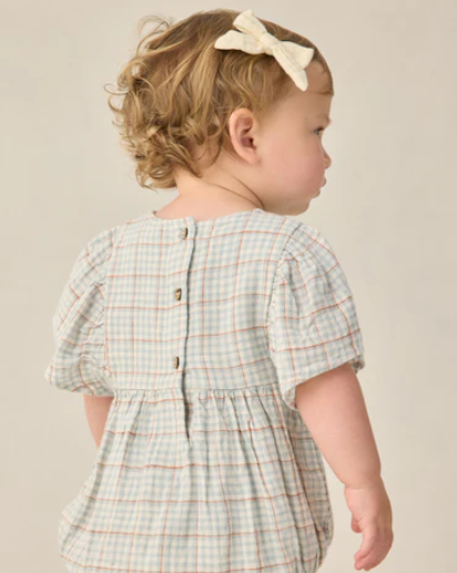 Kalea Romper Light Blue Plaid
