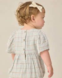 Kalea Romper Light Blue Plaid