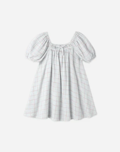 Sabrina Mini Dress Light Blue Plaid