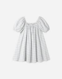 Sabrina Mini Dress Light Blue Plaid