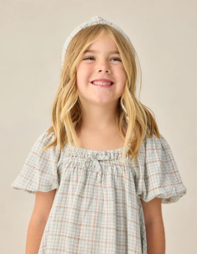 Sabrina Mini Dress Light Blue Plaid