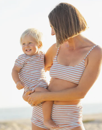 Shorty One-Piece Americana Stripe Swimwear