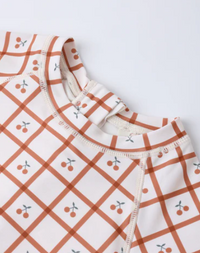 Delphine Rashguard One-Piece Cherry Check
