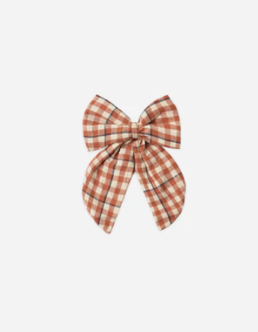 Oversized Bow Poppy Gingham
