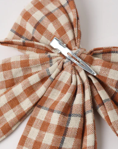 Oversized Bow Poppy Gingham