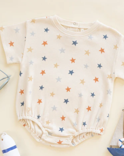 Relaxed Bubble Romper Stars