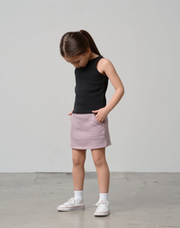 Stitch Pocket Skort - Dusty Purple