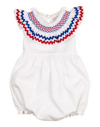 Red White Blue Smocked Chelsea Bubble