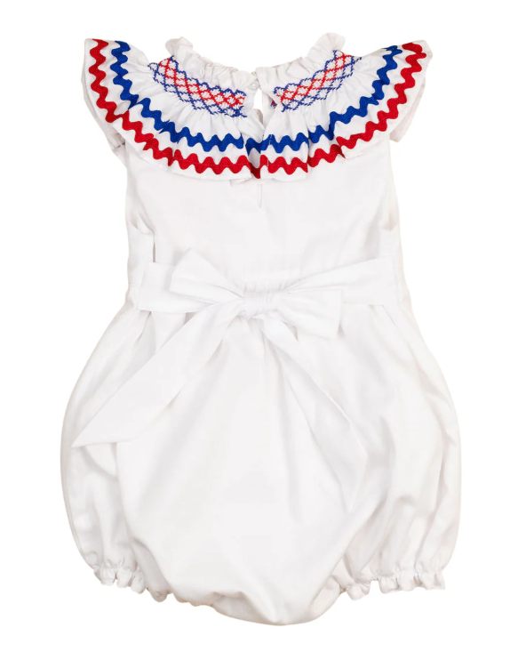 Red White Blue Smocked Chelsea Bubble