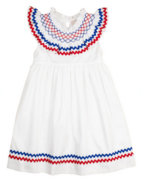 Red White Blue Smocked Chelsea Dress