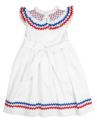 Red White Blue Smocked Chelsea Dress