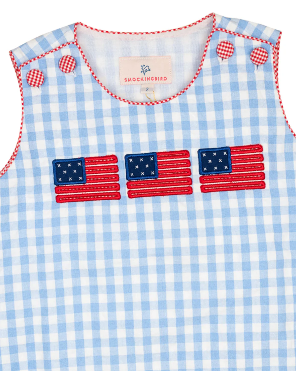 American Flag Applique Shortall