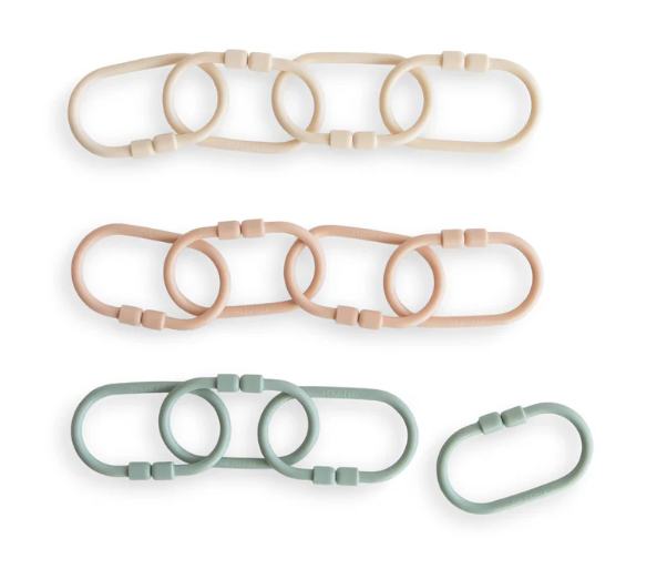 Chain Link Rings - Shifting Sand/Blush/Cambridge Blue