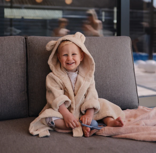 Bear Robe - Fog 2-4Y
