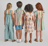 Girls Elsie Dress - Parade Stripe