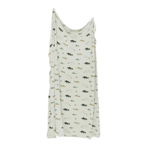 Swaddle Blanket in Fishing