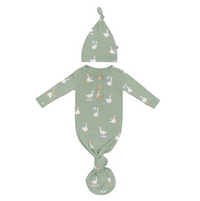 Knotted Gown with Hat Set in Silly Goose