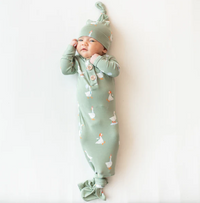 Knotted Gown with Hat Set in Silly Goose