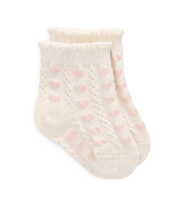 Annabelle Sock-Annabelle Heart Jacquard
