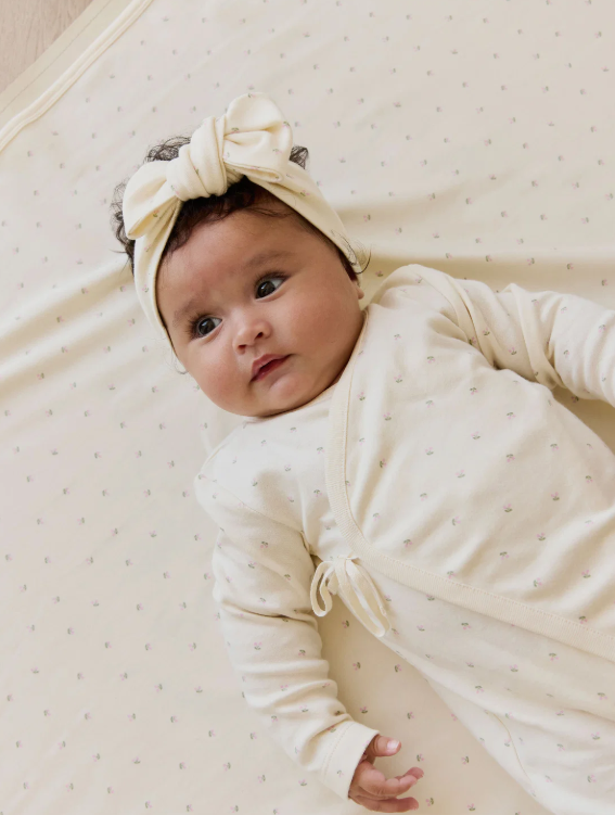 Organic Cotton Estelle Onepiece - Ditsy Cherries - NB