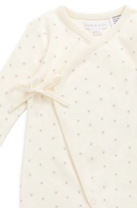 Organic Cotton Estelle Onepiece - Ditsy Cherries - NB