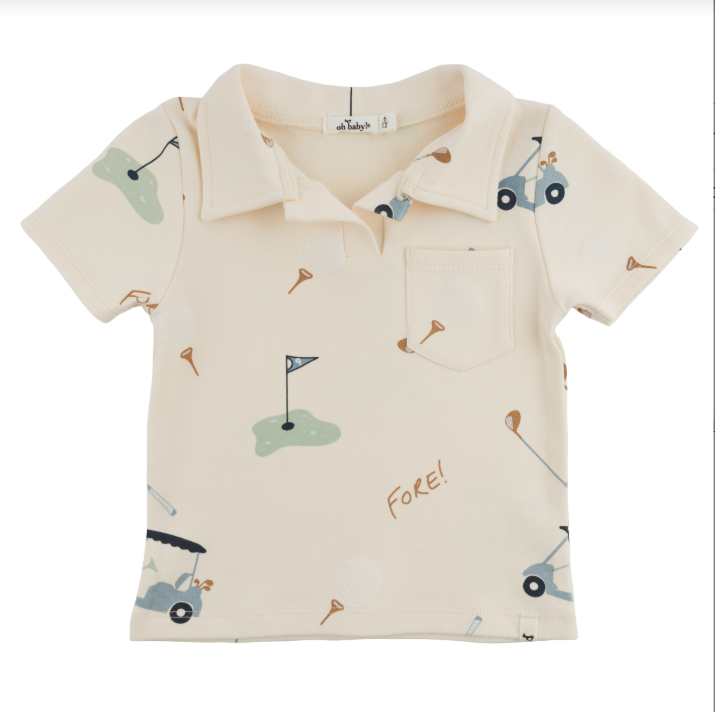 oh baby! Spencer Polo - Golf - Natural