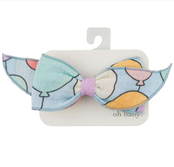 oh baby! Scarlett Bow on Clip - Bright Balloons - Periwinkle