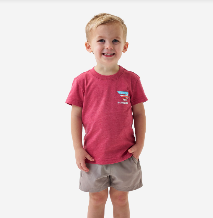 Burlebo Youth Short Sleeve Tee Heather Crimson