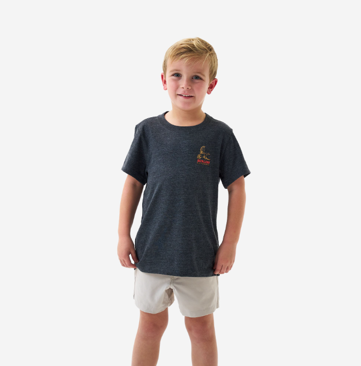 Burlebo Youth Short Sleeve Tee Heather Black - Duck Wild
