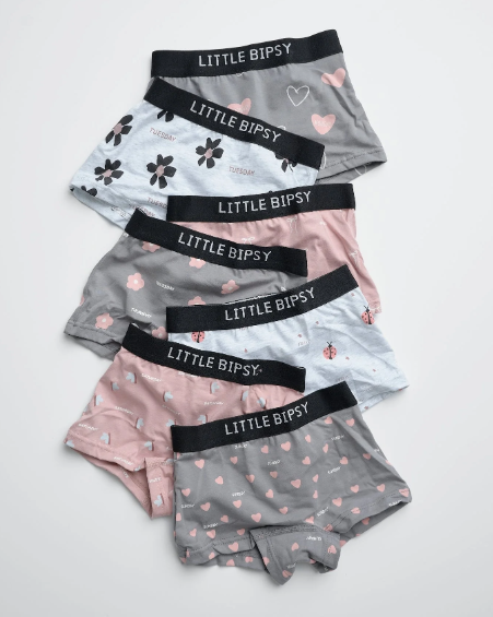 Girl's Boxer Brief - 7 Days a Week Pack