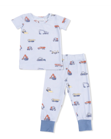Construction Vehicles - Short Sleeve Loungewear Set