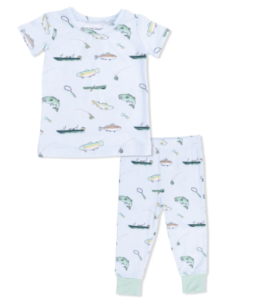 Fishing - Short Sleeve Loungewear Set