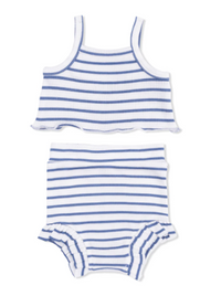 Navy Stripe - Tank Top & High Waisted Short