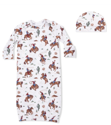 Buckaroo Western - Lap Shoulder Gown & Beanie Hat