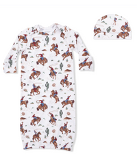 Buckaroo Western - Lap Shoulder Gown & Beanie Hat