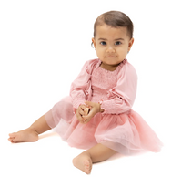 Long Sleeve Smocked Bubble with Tutu