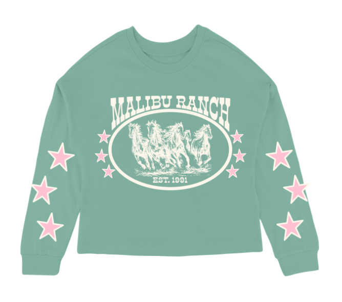Malibu Ranch Cotton Jersey Boxy Long Sleeve Tee