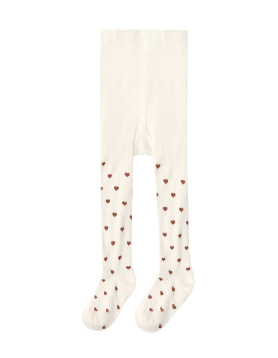 Ribbed Tights Mulberry Heart