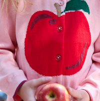 Girls Maude Sweater - Crisp Apple