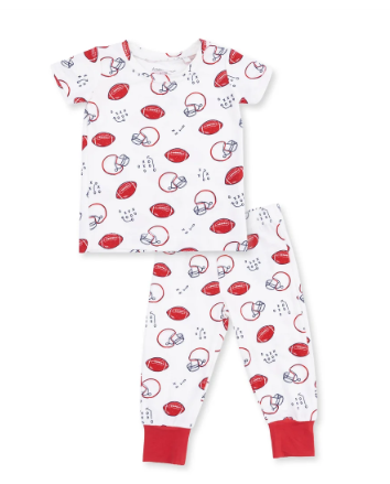 Touchdown Time - Short Sleeve Loungewear Set