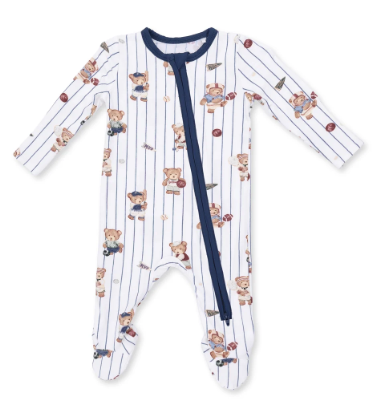 Mixed Sports Bears  2 Way Zipper Footie
